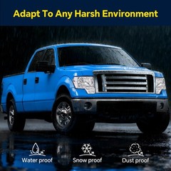 For 09-14 Ford F150 Chrome Housing Clear Lens Headlight Pair DL3Z13008A