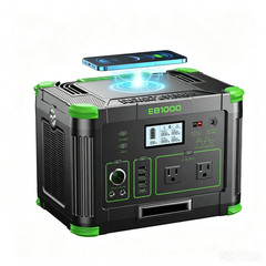 1000W 999Wh Portable Power Station Solar Charger Generator for Back Up Travel