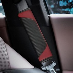 2PCS Car Seat Belt Cover, Carbon Fiber Safety Seatbelt Shoulder Strap Covers