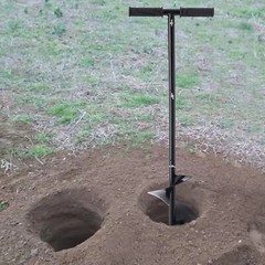 Manual Fence Post Hole Auger Hand Drill Earth Auger Post Hole Digger Garden 7″