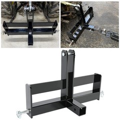3 Point 2″ Receiver Hitch Drawbar For CAT 1 Tractor W/Suitcase Weight Brackets