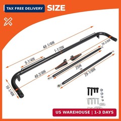 ECOTRIC 49″ Universal Iron Racing Safety Seat Belt Chassis Roll Harness Bar Rod