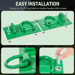 Grab Hooks D Rings Bolt on For John Deere Compact Tractor 1025R 2032R 3320 2520