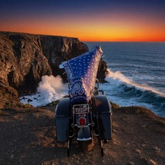 THIGHBRUSH® – AZUL – Water Repellent Motorcycle Cover and Sunshade