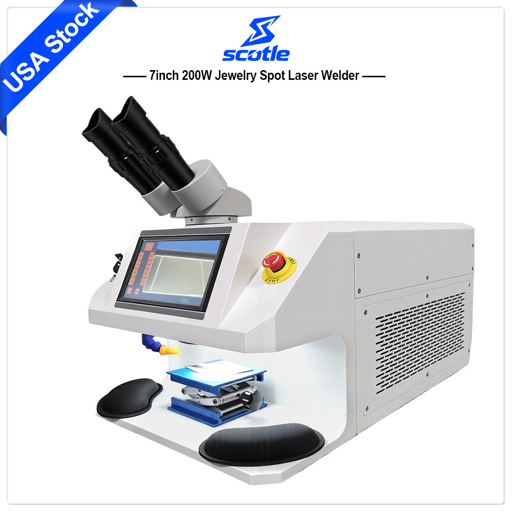 200W Jewelry Spot Laser Welder Laser Welding Machine For Gold Silver Metal 7inch