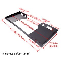 HECASA 1/2″ HD Quick Tach Attachment Mount Plate Skid steer Adapter For Bobcat