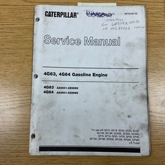 CAT Caterpillar 4G63 4G64 GASOLINE ENGINE SERVICE SHOP REPAIR MANUAL 99729-84120