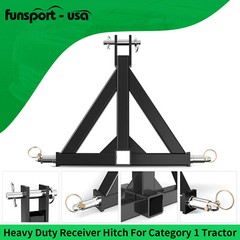 3 Point Trailer Hitch Tow Drawbar 2″ Adapter Attach For Category 1 Tractor