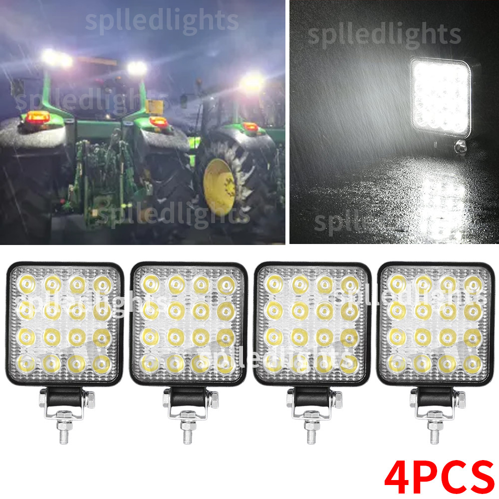 12V 4inch 60W LED Work Light Headlights fit John Deere Case New Holland Tractor