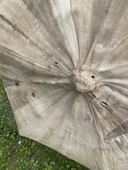 1930s Canvas Tractor Umbrella Farm Equipment W Pole