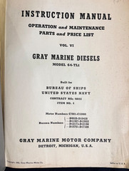 WW II U.S. Navy 1942 Marine Diesel Instruction Manual