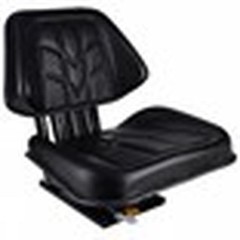 S8301276 Low Back Seat, Black Vinyl w/ Mechanical Suspension Fits White