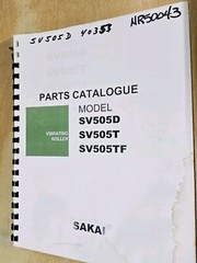 SAKAI Parts Catalog, SV505D SV505T SV505TF Vibrating Roller USED