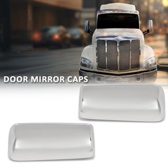 Chrome Door Mirror Covers Left Right Side for Peterbilt 579 2013-2023