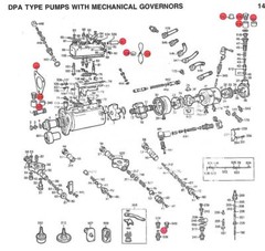 DPA CAV INJECTION PUMP REPAIR KIT FOR IH INTERNATIONAL 354 364 384 424 444 B-414