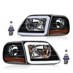 LED DRL Lightning Style Headlights Corner Lights for F150 Expedition 1997-2002