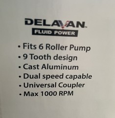 Delavan 90200 1-3/8″ Roller Pump Coupler-Dual Speed 5/8″ Shaft Aluminum NEW!