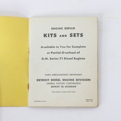 Series 71 Diesel General Motors GM Engine Repair Kits & Sets 1949 8sp3