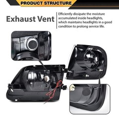 LED DRL Lightning Style Headlights Corner Lights for F150 Expedition 1997-2002