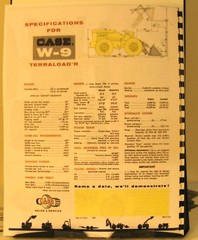 J.I. Case Model W-9 TERRALOAD’R 1 1/4 -2 3/4 Heaped Capacity 4 Wh. Dr Rear S