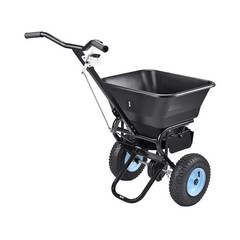 Uimoso Walk-Behind Fertilizer Spreader 100LB,Adjustable 0-9.8ft Spread Width