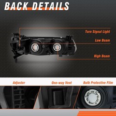Halogen Headlights w/Chrome 00-02 Saturn SL1 SL2 SW2 Sedan Wagon Set