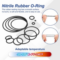 HARFINGTON 50pcs Nitrile Rubber O-Rings 6mm OD 3mm ID 1.5mm Width 6x3x1.5mm