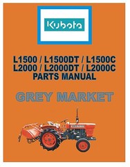 Kubota L1500,1500DT / C – L2000,2000DT / C Parts Manual CD (Japanese / English)