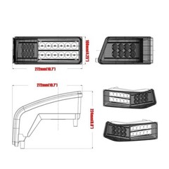 LED Headlight Sets for Case IH MX180 MX200 MX210 MX220 MX230 MX240 MX255 MX270