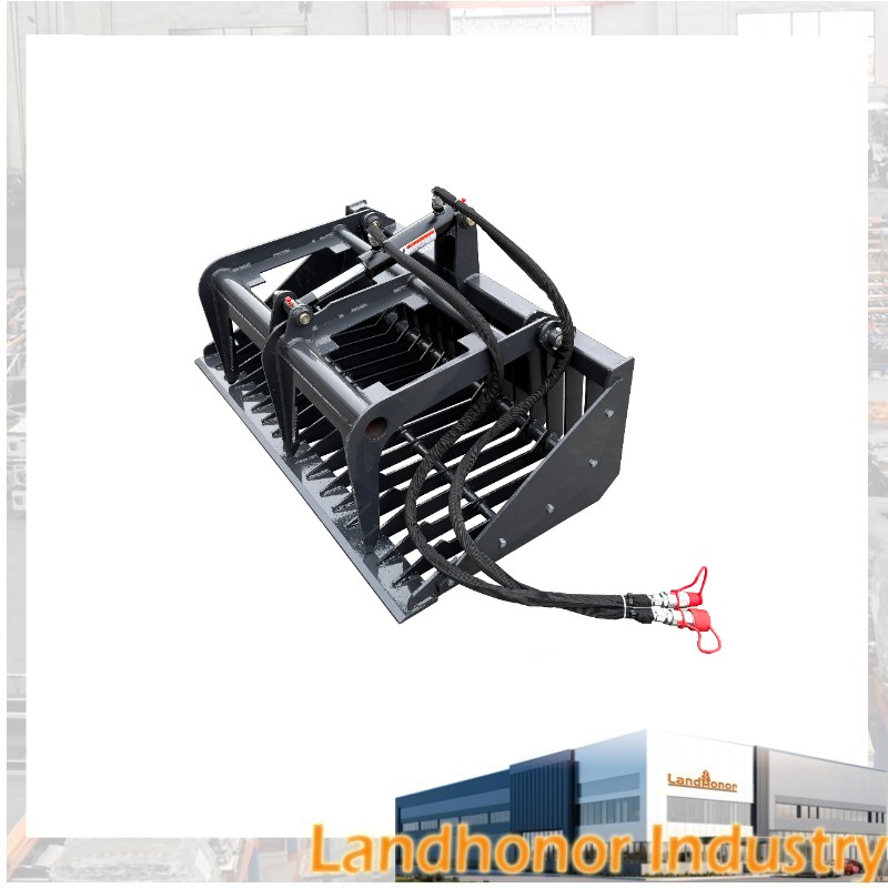 Landhonor New 44” Heavy-Duty Mini Rock Grapple Skid Steer Loader Attachment