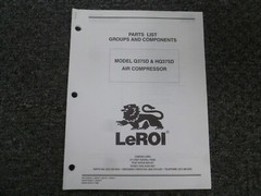 LeRoi Q375D HQ375D Air Compressor Parts Catalog Manual