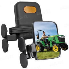 2PC Tractor Rear Side Mirrors Rated Magnetic Mirror LH& RH For Kubota John Deere