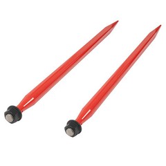 2PCS Red 47″ 3000LBS Hay Bale Spear Quick Attach Spike Fork For Tractors Loaders