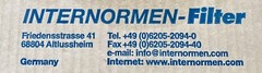 Internormen 300689 Hydraulic Return Line Element Filter Genuine OEM Germany