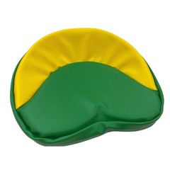 Green & Yellow Tractor Seat Pad fits John Deere Tractor | 19″ Pan