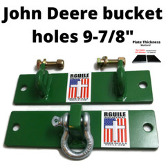 Tractor NEW ITEM double bucket hooks and shackle John Deere green bolt on