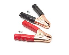 Grote 84-9630 Booster Clamp, 800 Amp, Par. Jaw, Black/Red (2 Pack)