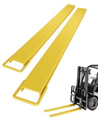 One Pair Pallet Fork Extenders Slip-On Heavy Duty Steel Forklift Fork Extensions