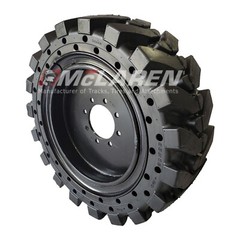 12×16.5 Maximizer GT 12 Inch Skid Steer Solid Tires w Rim Set of Four 33×12-20