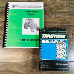 Belarus 550 552 560 562 Tractor Service Parts Manual Set Repair Workshop