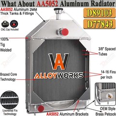 4 Row Aluminum Tractor Radiator For Case 580C 584C 585C 586C D89103 D77843