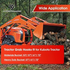 Tractor Grab Hooks Compact Tractor Bucket Hooks Bolt on Compatible with Kubota T