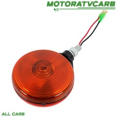 ALL-CARB 2 PCS Amber Round Side Marker Light Lamp Dual Face Turn Signal Tractor