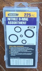 225pc O-Ring Assortment -Metric- Nitrile Rubber Construction! Item #67609