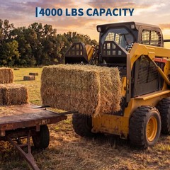 4000 Lbs Quick Attach Pallet Forks 45″ Frame 48″ Blades for Skid Steer Tractors