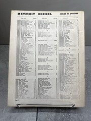 GM Series 71 Engines Detroit Diesel Parts Book Catalog General Motors OEM *Read*