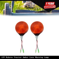 2 pcs 3C081-75870 Amber Hazard Light For Kubota B L M Series Tractors