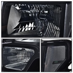 Headlights Smoky Lens Black Housing Clear Reflector 2009-2014 F150 DL3Z13008A