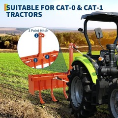 55 Inch Heavy Duty Box Blade for Tractor 6 Adjustable Shanks CAT 0-1 Compatible