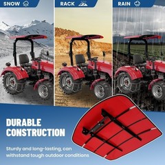 Tractor Canopy For 2×2 2×3 ROPS Red 48×52 Tuff Top Sun Shield Mower Roof
